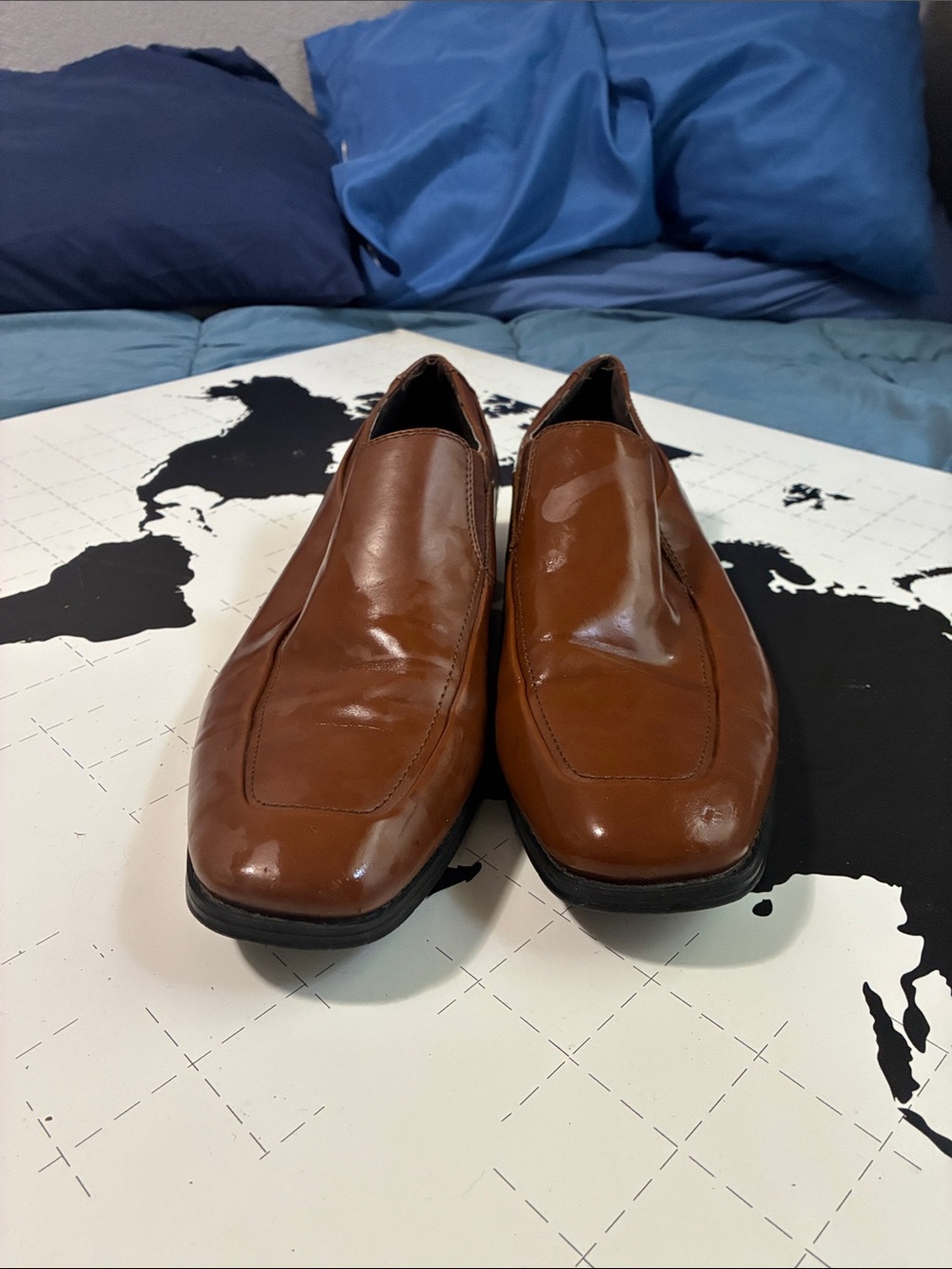 Apt. 9 Men's Tan Leather Slip-On Loafers